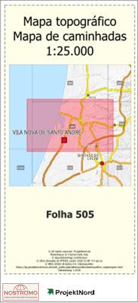 505 SANTO ANDRÉ (SANTIAGO DO CACÉM) | Projektnord topographic map