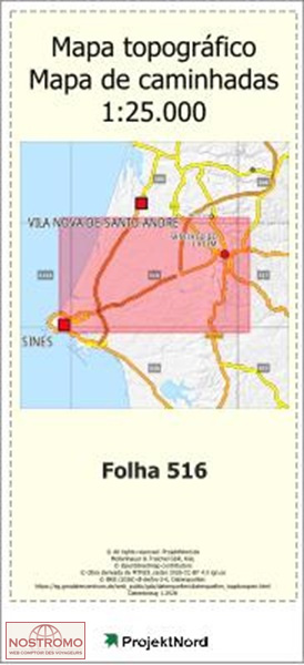 516 SANTIAGO DO CACÉM | Projektnord topographic map