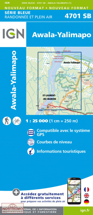 4701SB AWALA-YALIMAPO | carte topographique IGN