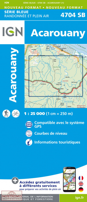 4704SB ACAROUANY | carte topographique IGN