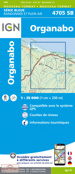 4705SB ORGANABO | carte topographique IGN