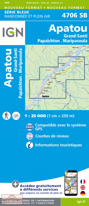 4706SB APATOU - GRAND SANTI | carte topographique IGN
