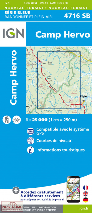 4716SB CAMP HERVO | carte topographique IGN