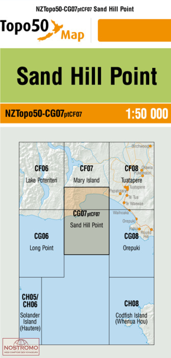 CG07PTCF07 SAND HILL POINT | carte topographique LINZ