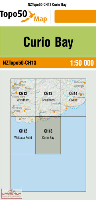 CH13 CURIO BAY | carte topographique LINZ