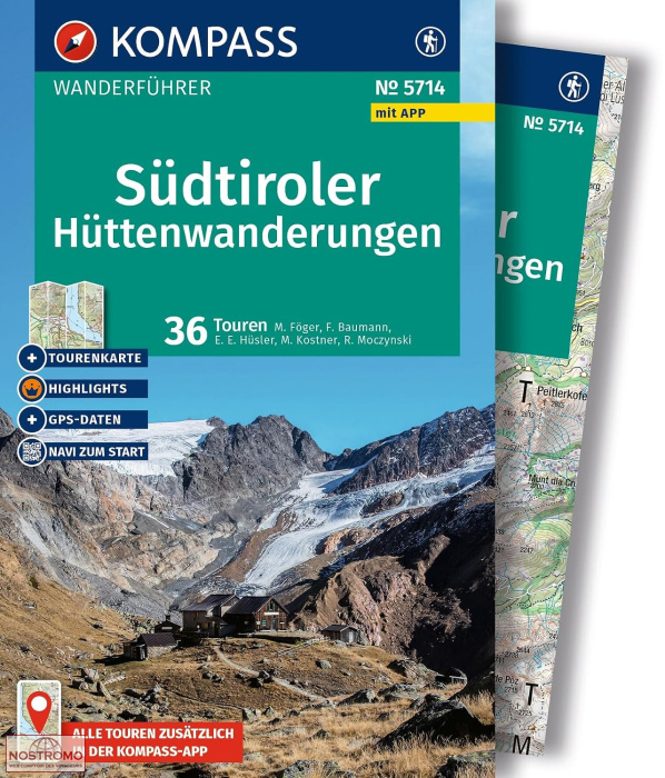 SÜDTIROLER HÜTTENWANDERUNGEN | guide de randonnée Kompass