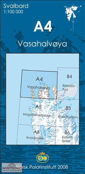 A4 VASAHALVØYA | Norsk Polarinstitutt topographical map