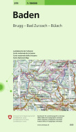 215 BADEN - BRUGG - BAD ZURZACH - BÜLACH | carte topographique Swisstopo
