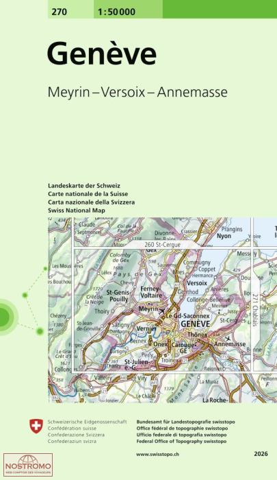 270 GENÈVE - MEYRIN - VERSOIX - ANNEMASSE | Swisstopo topographic map