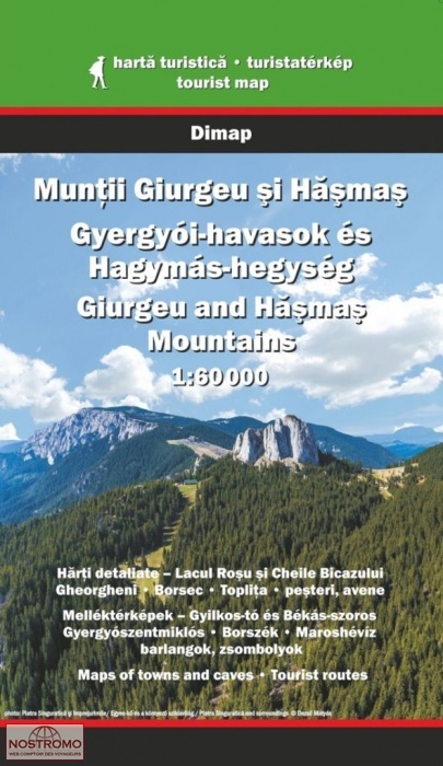 GIURGEU AND HASMAS MOUNTAINS | Dimap hiking map