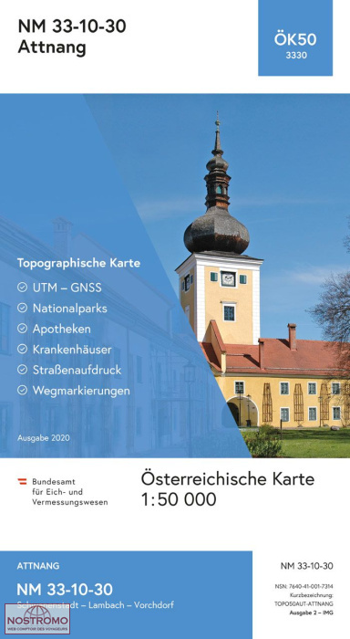 3330 ATTNANG | carte topographique BEV