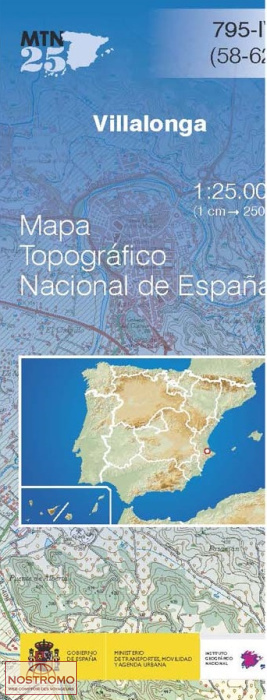 795-4 VILLALONGA | carte topographique CNIG