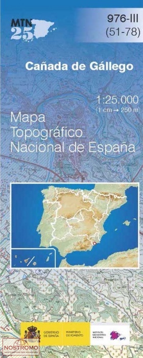 976-3 CAÑADA DEL GÁLLEGO | carte topographique CNIG