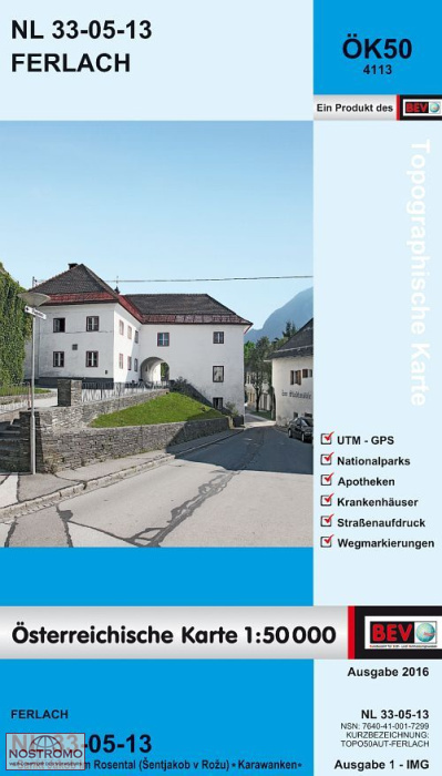 4113 FERLACH | carte topographique BEV