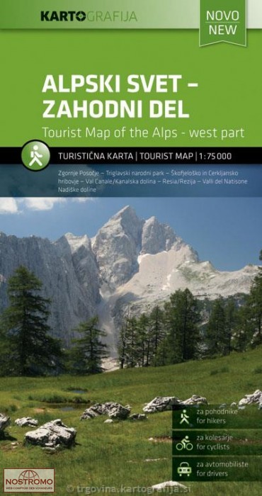 ALPSKI SVET - ZAHODNI DEL | Kartografija hiking map