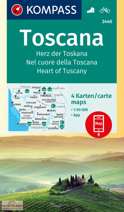 2440 TOSCANE | cartes de randonnée Kompass