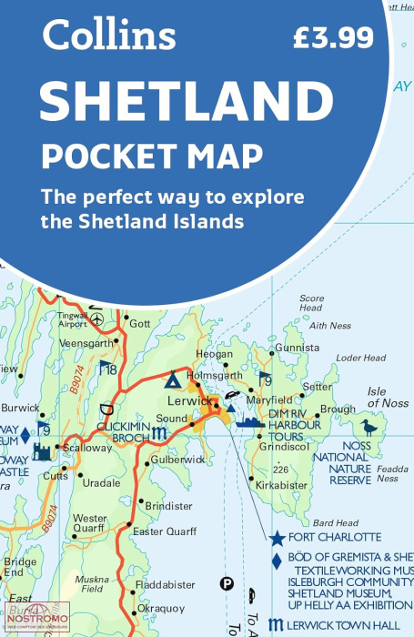 SHETLAND | carte touristique Collins