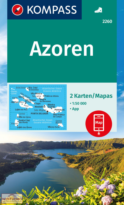 2260 AÇORES | cartes de randonnée Kompass