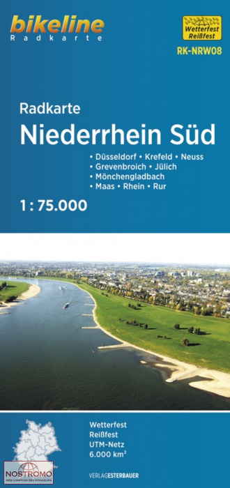 NRW08 NIEDERRHEIN SÜD | Esterbauer cycling map