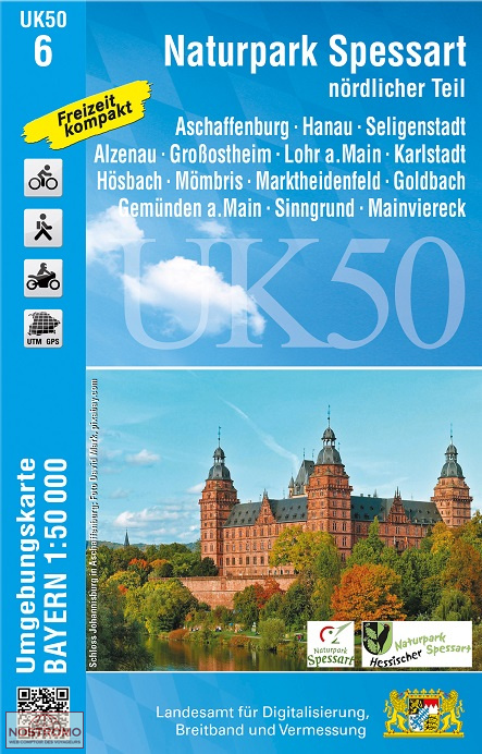 UK50-6 NATURPARK SPESSART - NÖRDLICHER TEIL | LDBV hiking map