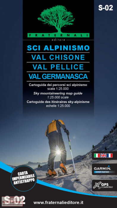 S-02 VAL CHISONE - VAL PELLICE - VAL GERMANASCA | Fraternali winter sports map