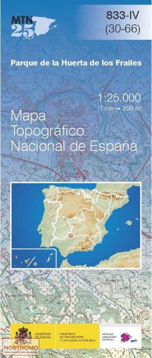 0833-4 PARQUE DE LA HUERTA DE LOS FRAILES | CNIG topographical map