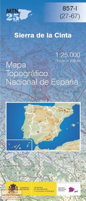 0857-1 SIERRA DE LA CINTA | CNIG topographical map