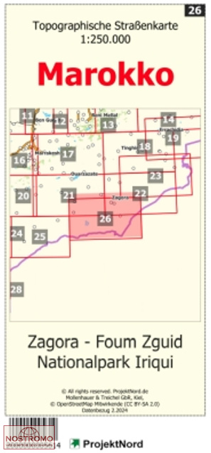 26 ZAGORA - FOUM ZGUID - TAGOUNITE - IRIQUI NATIONAL PARK | Projektnord topographic map