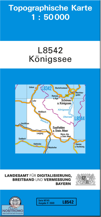 L8542 KÖNIGSEE | carte topographique LDBV