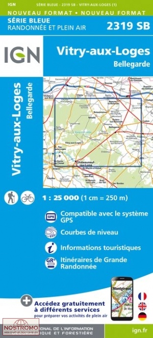 2319SB VITRY-AUX-LOGES | carte de randonnée IGN