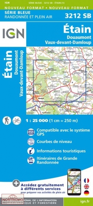 3212SB ÉTAIN | carte de randonnée IGN
