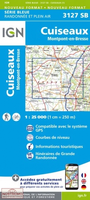 3127SB CUISEAUX | carte de randonnée IGN
