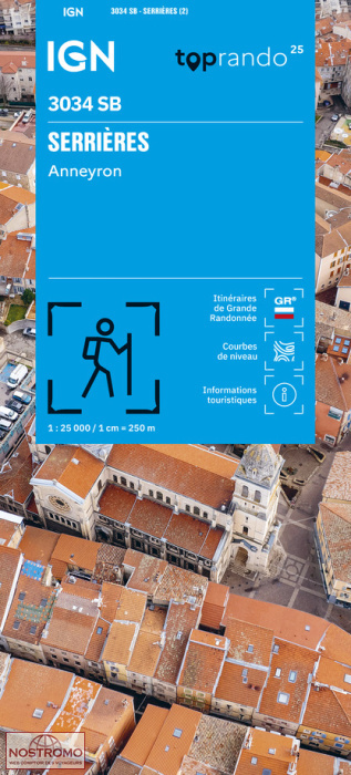 3034SB SERRIÈRES | IGN hiking map