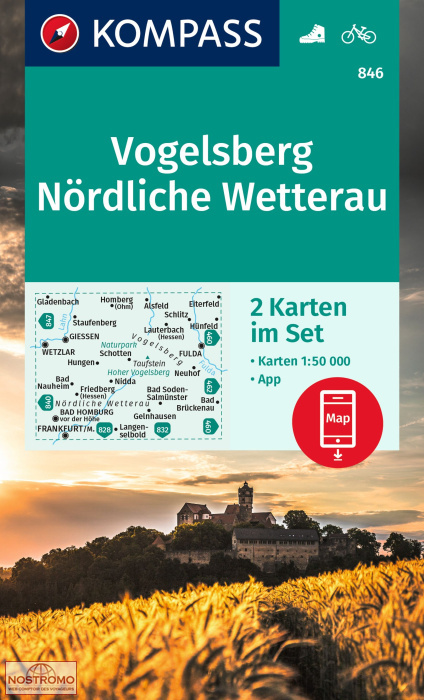 846 VOGELSBERG - NÖRDLICHE WETTERAU | Kompass hiking maps