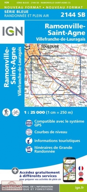 2144SB RAMONVILLE-SAINT-AGNE | carte de randonnée IGN