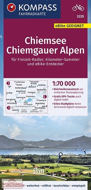 3335 CHIEMSEE - CHIEMGAUER ALPEN | Kompass cycling map
