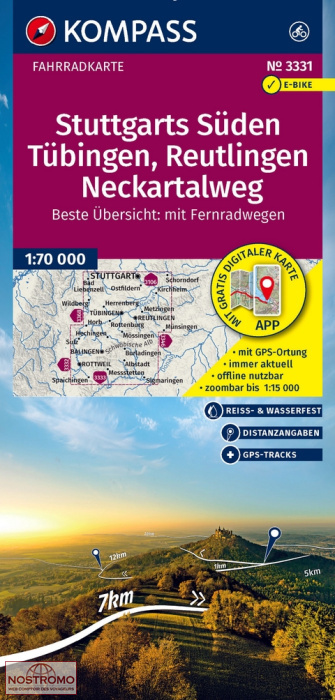 3331 STUTTGARTS SÜDEN | Kompass cycling map