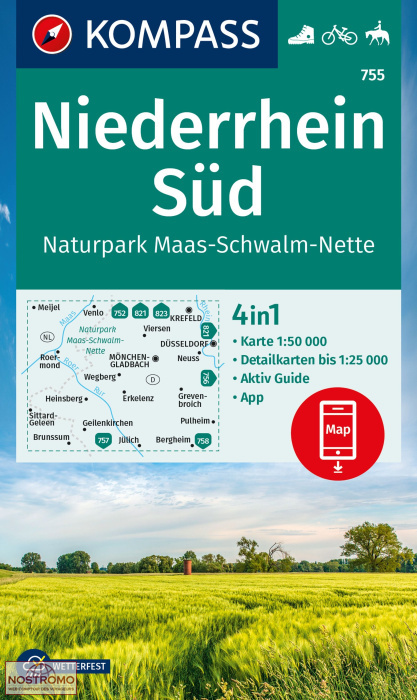 755 NIEDERRHEIN SÜD | Kompass hiking map