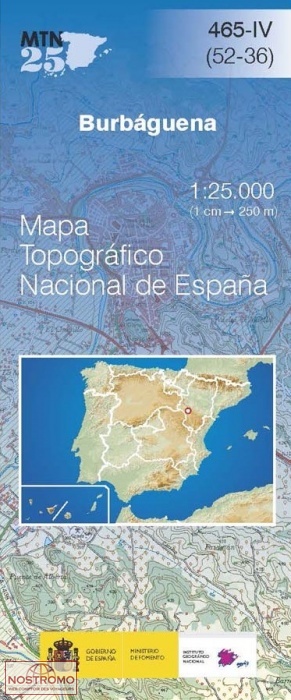 465-4 BURBÁGUENA | carte topographique CNIG