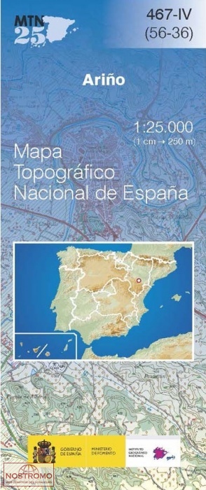 467-4 ARIÑO | carte topographique CNIG