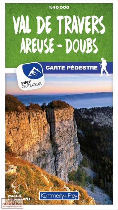 VAL DE TRAVERS - AREUSE - DOUBS - 16 | Kummerly+Frey hiking map