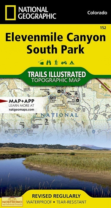 ELEVENMILE CANYON SOUTH PARK | carte de randonnée National Geographic