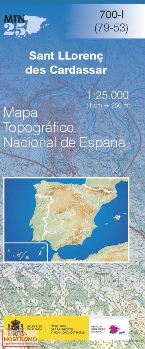 700-1 SANT LLORENÇ DES CARDASSAR | CNIG topographical map
