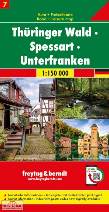 7 THÜRINGER WALD - SPESSART - UNTERFRANKEN | carte routière Freytag & Berndt
