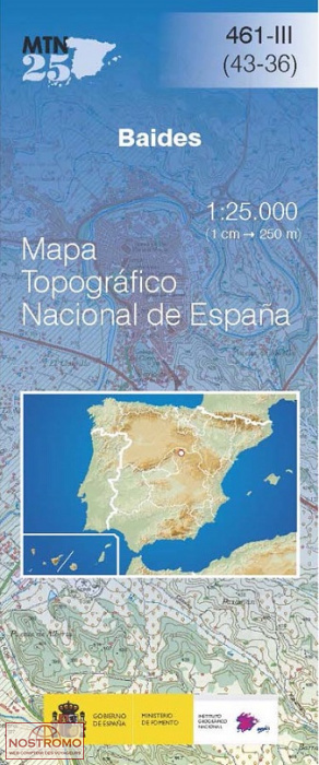 461-3 BAIDES | CNIG topographical map
