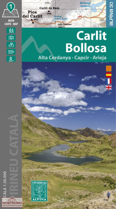 34 CARLIT - BOLLOSA | carte de randonnée Alpina