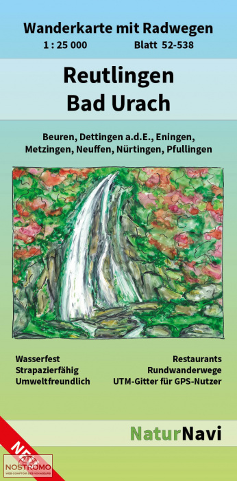 REUTLINGEN - BAD URACH | NaturNavi hiking map