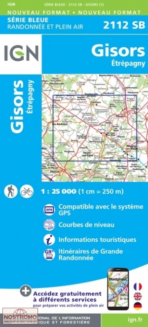 2112SB GISORS - ÉTRÉPAGNY | carte de randonnée IGN