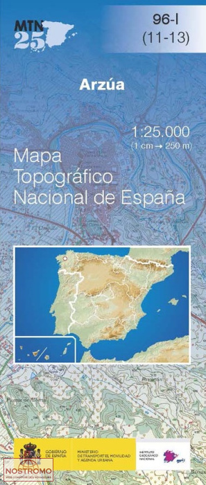 096-1 ARZÚA | carte topographique CNIG