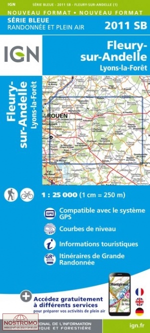 2011SB FLEURY-SUR-ANDELLE | carte de randonnée IGN